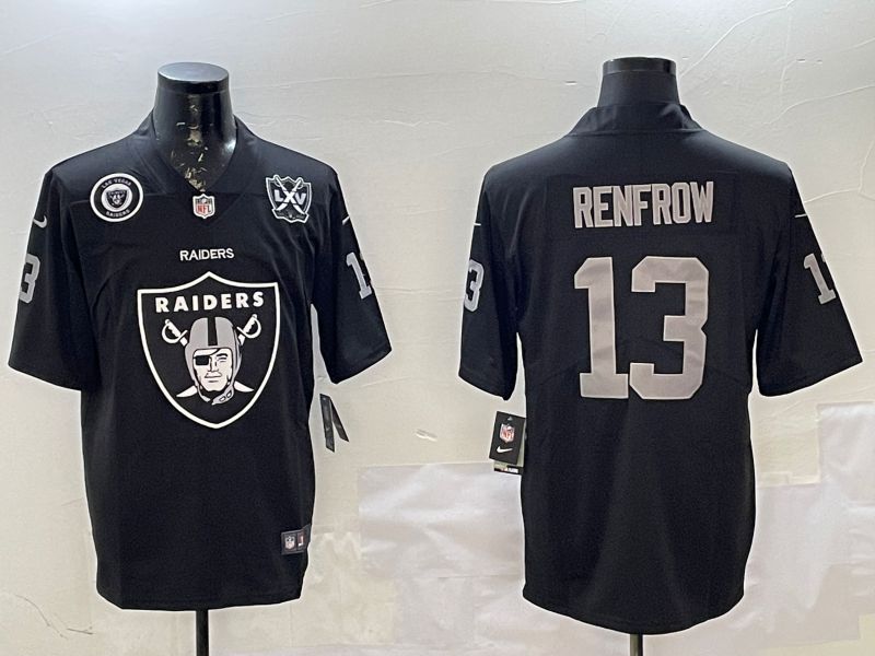 Men Oakland Raiders #13 Renfrow Black Nike Team Logo 2025 NFL Jersey style 4